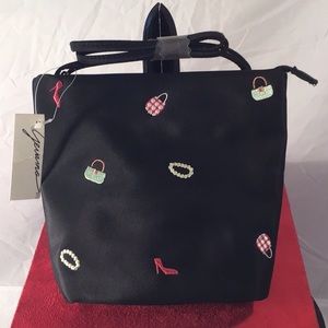Brand new small embroidered shoulder bag